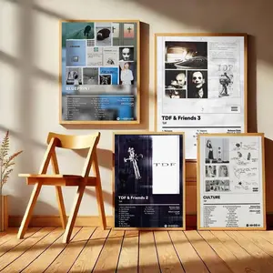 Rapper T-Tdf Album Cover Poster HD Waterproof Art Sticker | Custom DIY Self-Adhesive Wall Print | Fade-Resistant, Long-Lasting Decorative Poster for Home, Office, Living Room, Bar | Multiple Sizes, High Definition, Easy to Apply & Clean