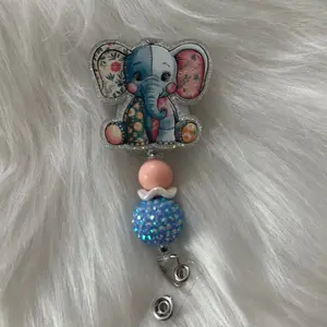 Live Claim - Beaded  Badge Reels Alligator or Belt Clip