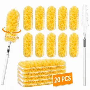Microfiber Duster Refills, Washable Replacement Heads for Extendable Duster, Ceiling Fans, Blinds & Home Cleaning