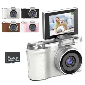 Foldable Screen Student Camera, 1 Count Retro CCD Card Machine, Entry-level, 1080P High Built in Multiple Filters Functions Camera, Mini Camera, Electronic Portable Camera Gift for Teenagers and Beginners, Christmas Gifts