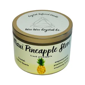Crystal Infused Candle Maui Pineapple Store
