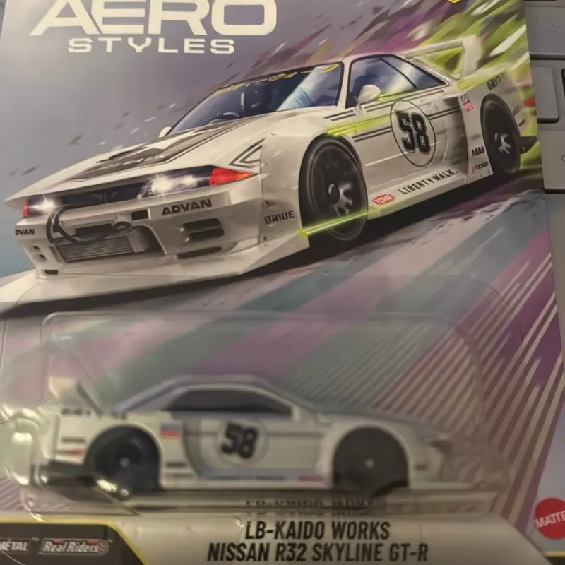 Hot Wheels Liberty Walk-Kaido Works Nissan Skyline R32 Diecast Model Car, Collectible Decor Piece
