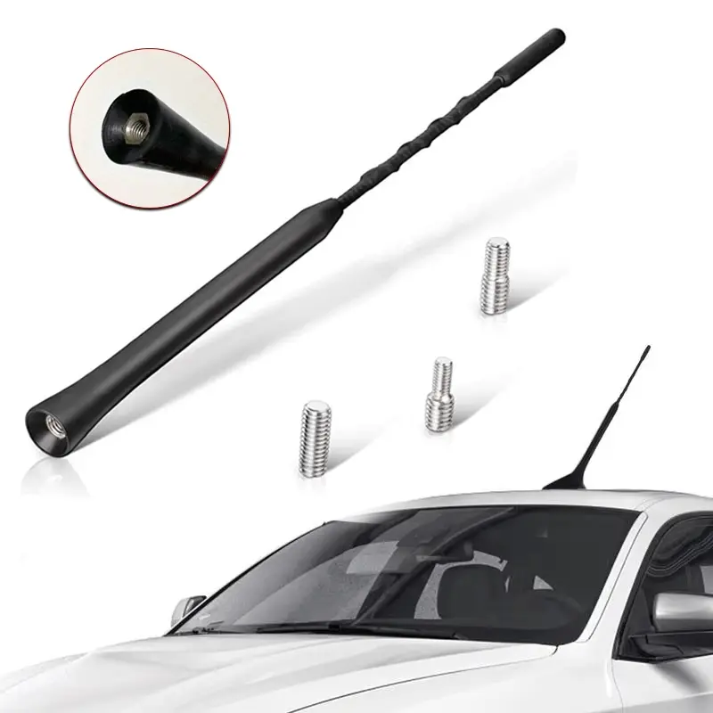 Universal roof radio antenna, car radio signal amplification antenna, black high-performance antenna pole, black roof antenna pole, antenna top cover, stereo radio installed on the roof, car exterior accessories, Truck Antenna