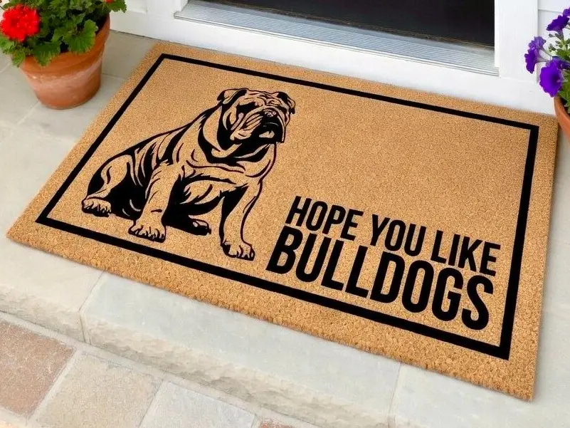 Hope You Like Bulldogs Doormat, Bulldog Doormat, Bulldog Decor, Bulldog Gifts, English Bulldog Doormat, Housewarming Gift, Birthday Gift