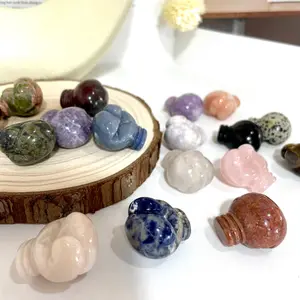 Boxing Gloves Crystals 5 pairs Rose Quartz Clear Quartz Amethyst Green Aventurine Sodalite Healing Stone Home decoration From IG Crystal