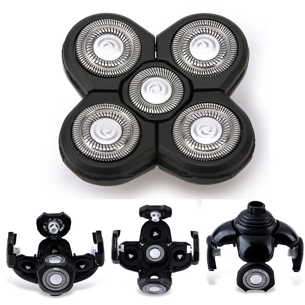 5 Head Electric Shaver Replacement Head, Efficient Clean Shaving Razor Head, Washable Quick Shaving Accessories, Compact Lightweight Shaver Head Replacement Parts