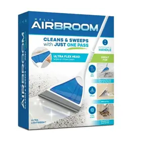 Helio Air Broom, All Surface Lightweight Silicone Broom, Squeegee, Pet Hair Remover, Indoor Cleaning Sweep Traditional