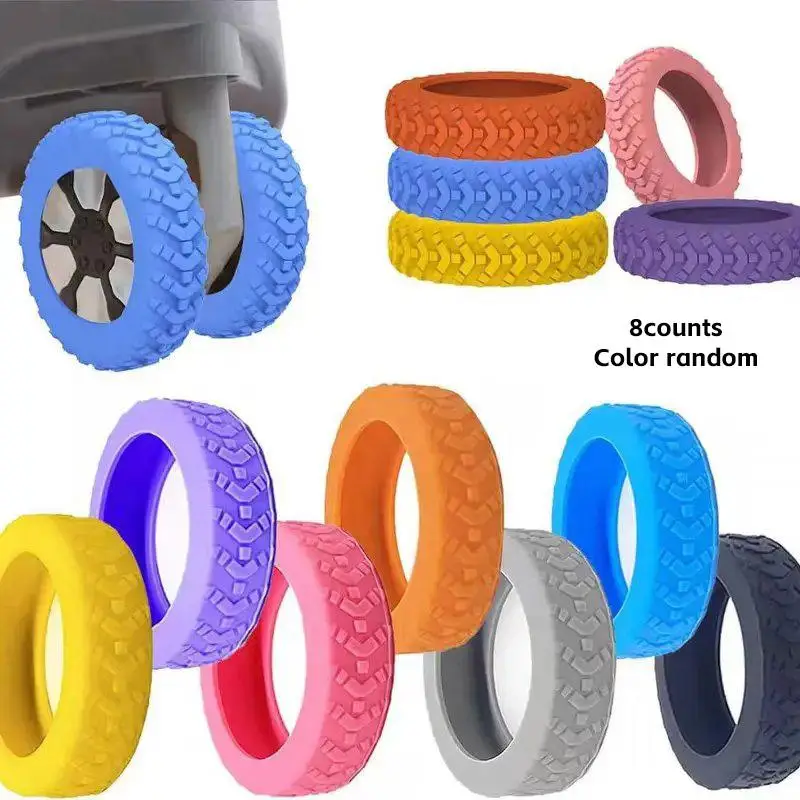Silicone Luggage Wheel Cover, Noise Reducing & Shockproof Suitcase Wheel Protector, Travel Accessories for Handcart, Luggage Cart