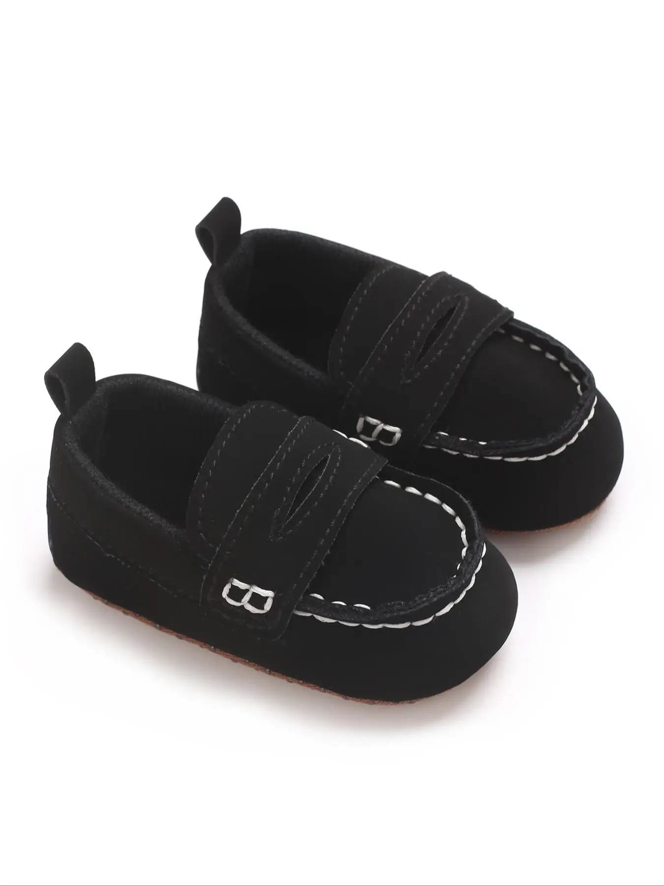 Baby's Solid Color PU Leather Soft Sole Shoes, Casual Comfortable Anti-fall Walking Shoes for Infant Toddler, Newborn Baby Shoes for Daily Wear
