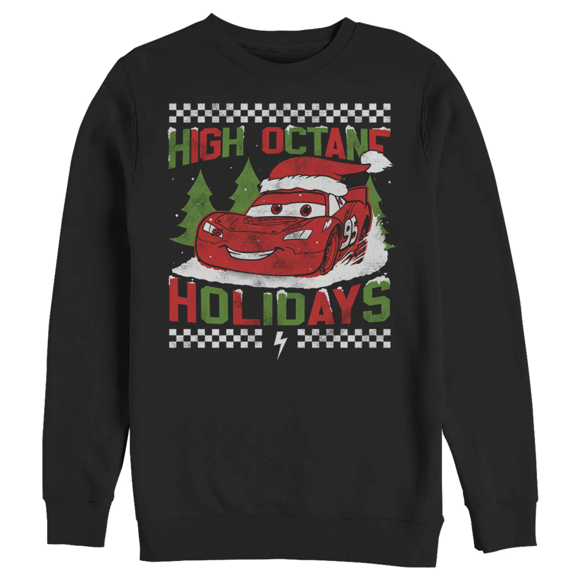 Men's Cars Lightning McQueen High Octane Holidays Sweatshirt