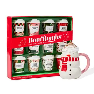 BomBombs Mini Hot Chocolate Gift Set with Holiday Packaging, Dessert Flavors Include Rocky Road, Cookie Butter, Pumpkin Pie & More, Set of 12