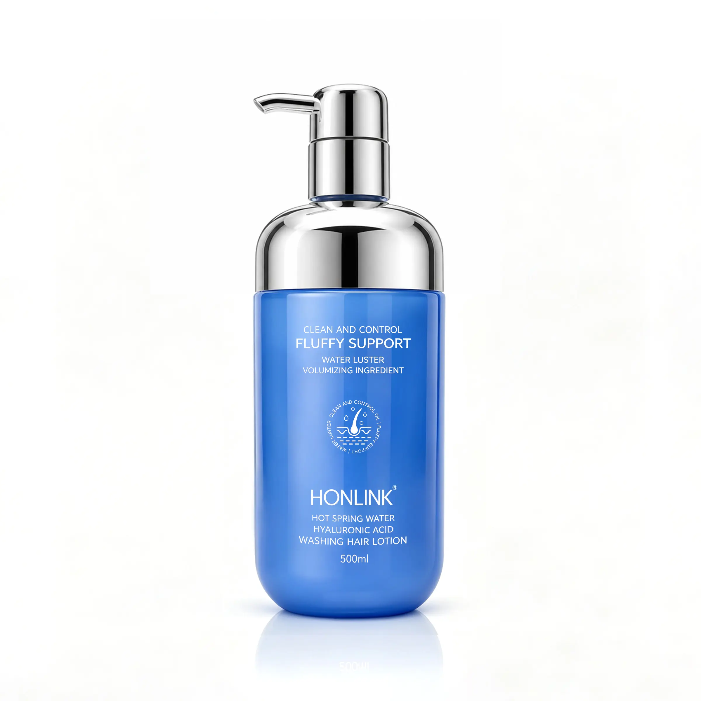 Hot Spring Water Hair Wash Lotion with 7D Hyaluronic Acid - Oil Control Volumizing Shampoo, Deep Cleansing Anti-Dandruff & Hydrating Scalp Care for Fine Flat Hair