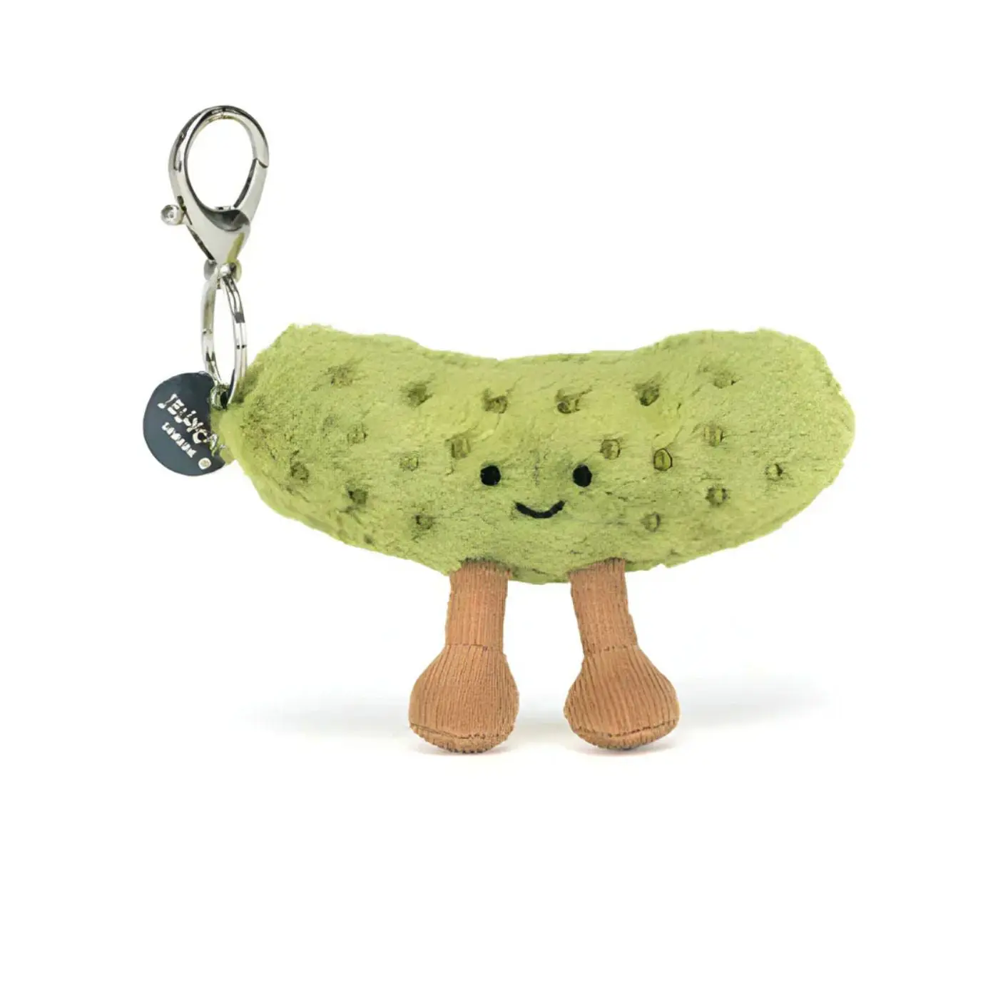 Jellycat Amuseables Pickle Bag Charm | Funny Plush Keychain | Cute Collectible Toy