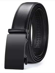 Modern Mens Belt Leather Easy Release Ratchet System Elegant Design with beltsmen Adjustable Buckle for Dress & Casual Wear Cowhide Material Gift Box Included
