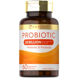 Carlyle Probiotic with Prebiotics & Postbiotics | 25 Billion CFU | 60 Capsules | Supplement For Women & Men | Powder Pills | Vegetarian, Non-GMO & Gluten Free