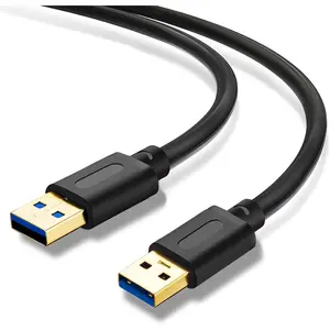 USB 3.0 A to A Male  5Ft,USB to USB  USB Male to Male  USB Cord with -Plated Connector for Hard Drive Enclosures, DVD Player, Laptop Cooler(5Ft/1.5M)