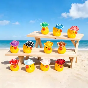 Mini Resin 3D Duck Figurines, 5pcs Set, Solid Color, Perfect for Water Landscapes, Garden Decor, DIY Craft Supplies, 3D Duck Ornaments