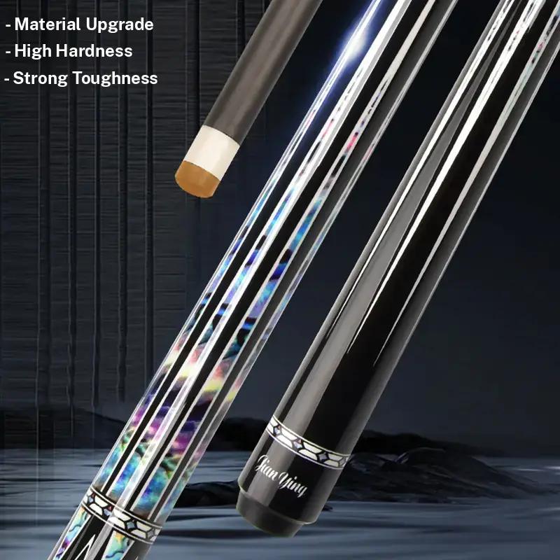 JIAN YING New Carbon Fiber 1/2 Billiard Cue 58 inch 11.5/12.5mm Tip Strong Stability High Performance Pool Cue with Case Tip Gloves Towel Chalk Extended Handle