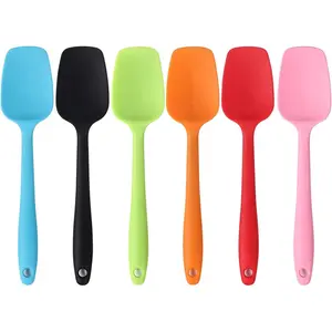 6Pcs Silicone Spatulas 8.2 inch Small Rubber Spoon Spatula Heat Resistant Seamless One Piece Design Non-Stick Spoonula Flexible Scrapers Baking Mixing Tool Kitchenware - Home Improvement.