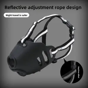 Stop Pups from Chewing & Eating Everything! Silicone Anti-Bite Muzzle |   Reflective, Breathable, Adjustable – Safe & No Stuffiness!