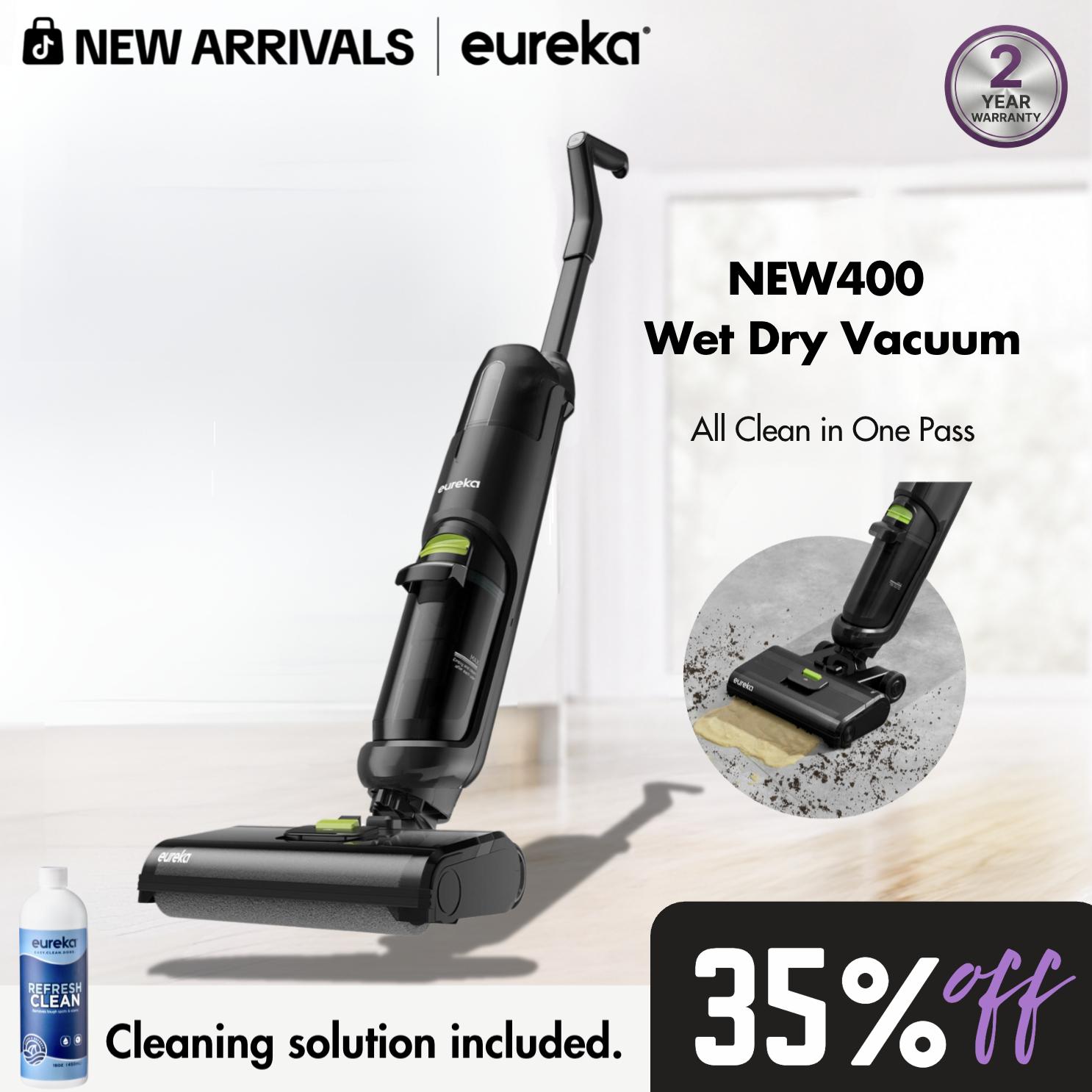 Eureka NEW400 Cordless Wet-Dry Hard Floor Cleaner - 2-in-1 Cordless Vacuum Mop, Self-Propelled, Self-Cleaning, Multi-Surface, Sticky Mess Cleaning, Durable Household Vacuum & Floor Care Appliance, DealsForYouDays