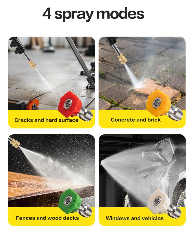 Metoxa High Pressure Washer 2000W Power Washer with 4 Nozzles & Foam Cannon for Cars Driveways Fences Patios Home Cleaning 3.5 GPM electric pressure washer