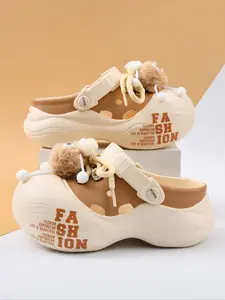 Cute Style Slippers, Indoor Outdoor Fashion Thick Sole Slipper, Stylish Versatile Design for Daily Wear & Walking