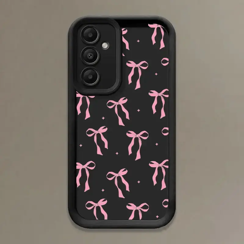 [Pink Bow Phone Case] Phone Case - Pink Bow Pattern Phone Case, Suitable for Samsung Galaxy S26,S26PLUS,S26ULTRA,S25,S25PLUS,S25ULTRA,S24,S24FE,S24PLUS,S24ULTRA,A54,A53,A52,A36,A35,A34,A33,A17,A16,A15,NOTE20,NOTE20ULTRA,S23,S23PLUS,S23ULTRA,S22,S22PLUS,S2