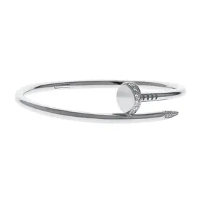 Pre-owned Cartier Juste Un Clou Bangle Bracelet Size 17