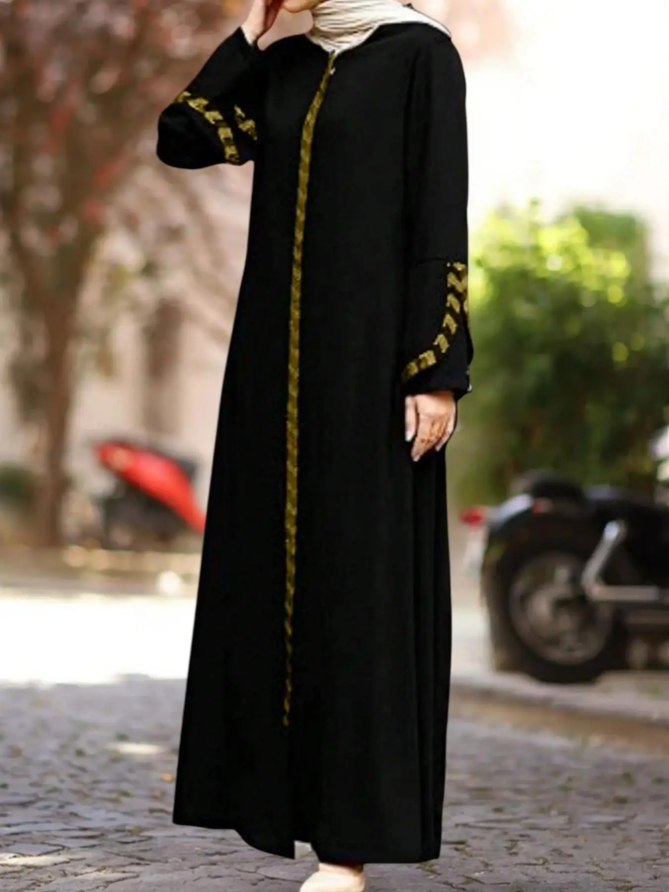 Women's Long Sleeve Dress, Modest Modesty Casual Dress for Daily Wear, Ladies Islamic Clothing for All Seasons