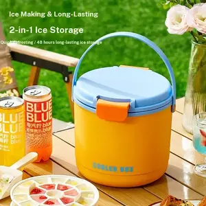 2.6L Insulated Ice Bucket, Home Bar Accessories, Long-Lasting Cold Retention, Perfect for Parties & Events, Durable Design, Ideal for Outdoor Use, Containers