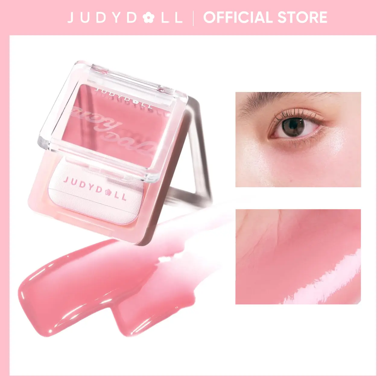 JUDYDOLL Glow Blush Balm, Pink, Cream, Sweet, Natural, Clean Makeup, Brightening Skin Tone, Highlight, Smooth, Soft Color, Make Up, Cute And Lightweight, Convenient To Carry, Long-Lasting, All-Day Face Enhancing, Blooming Beauty, Refresh Look, Summerwins