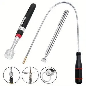 Super Handy Magnetic Pickup Set! 3PCS Flexible Retractable Wand | Spring Bendable Design | Great For Home Repair Garage Hidden Corner Salvage