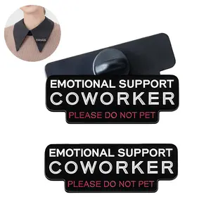 2-Pack Emotional Support Colleague Lapel Pins, Workplace Self-Parody Style Brooch, Mini Gifts for Coworkers, Fun Accessory for Backpack & ID Card Decoration