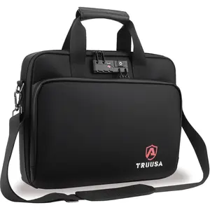 Fireproof Laptop Bag, Important Document Organizer, Shockproof Messenger Bag Briefcase for Travel  Business, w/ 13 Pocket Expanding File Folder, Accordion File Organizer, Legal Size File