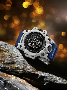 SANDA 6229 Men's Outdoor Sports Watch, Waterproof LED Analog-Digital Display, Multifunctional Large Dia Electronic WristWatch,Men's Sportive Digit Watch, Fashionable Waterproof Watch with Luminous & Alarm & Calendar Function, with Box