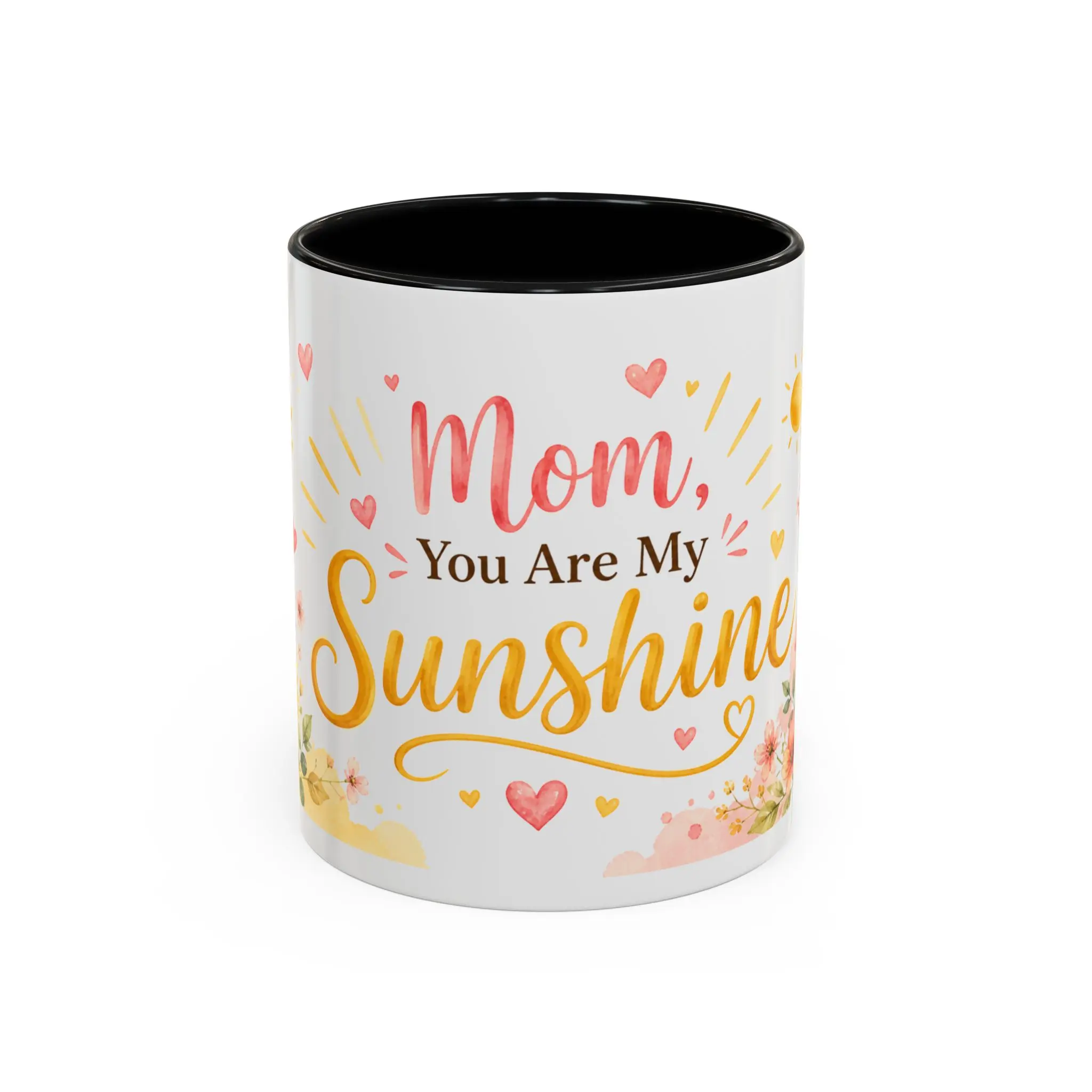 Mom You Are My Sunshine Mug | Sunflower Floral Accent Coffee Cup