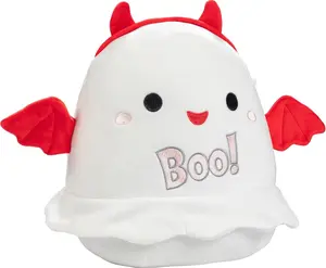 Squishmallows Original 10-Inch Melfy The Ghost - Official Jazwares Plush - Collectible Soft & Squishy Stuffed Animal Toy - Add to Your Squad - Gift for Kids, Girls & Boys