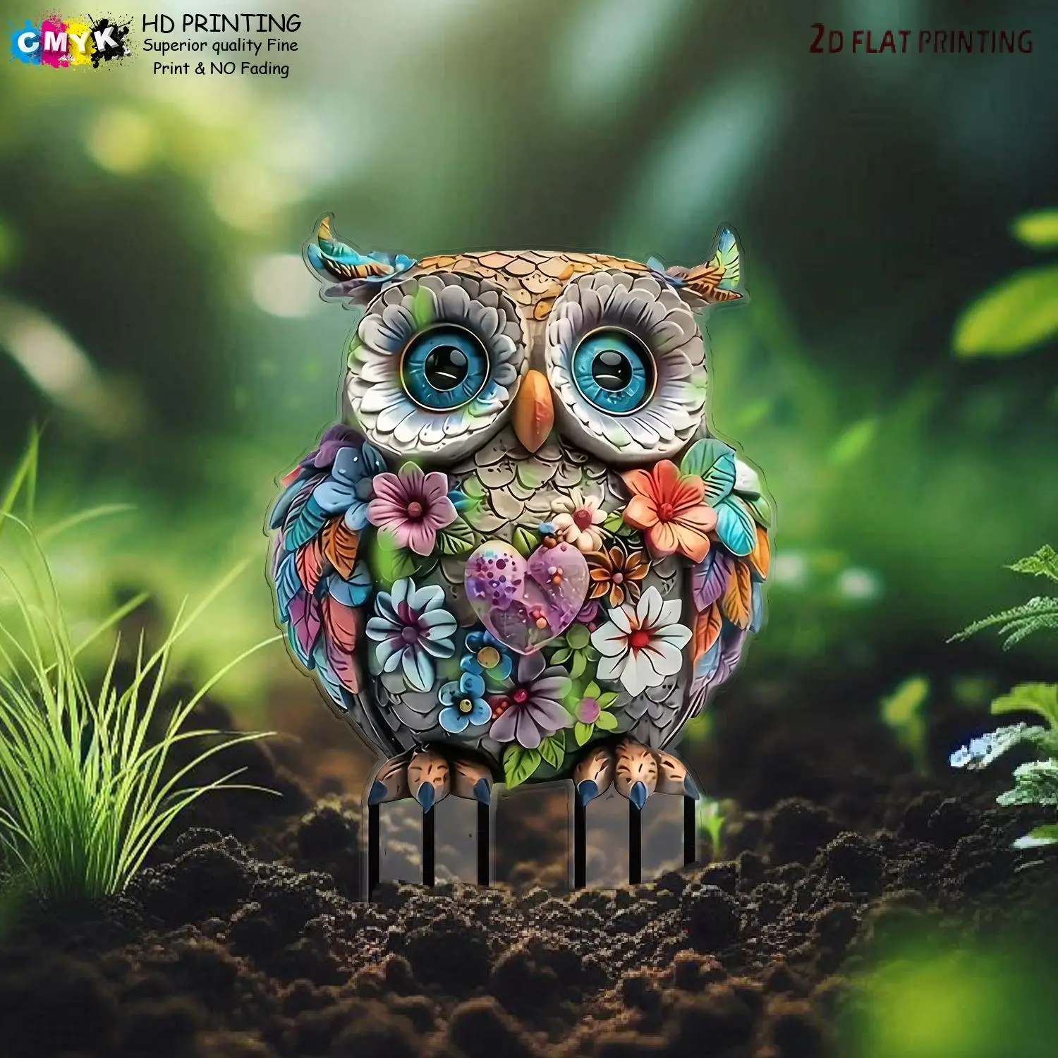 Owl Design Garden Decoration, Cute Owl Statue, Garden Decor Supplies for Outdoor Yard Lawn, Garden Ornaments, Garden Decoration Supplies, Garden Acces