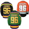 Mighty Ducks Movie Ice Hockey Jersey - #96 Conway & #99 Banks Designs, Embroidered Letters/Numbers, Mens Jersey Style Shirts, Quick Dry Dancing Sport Clothing, Christmas Eve Gift Idea for Sports Outdoors Enthusiasts