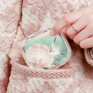 Seashell World Hair Tie Storage Box, Lightweight Easy-Carry Outdoor Case for Scattered Hair Ornaments