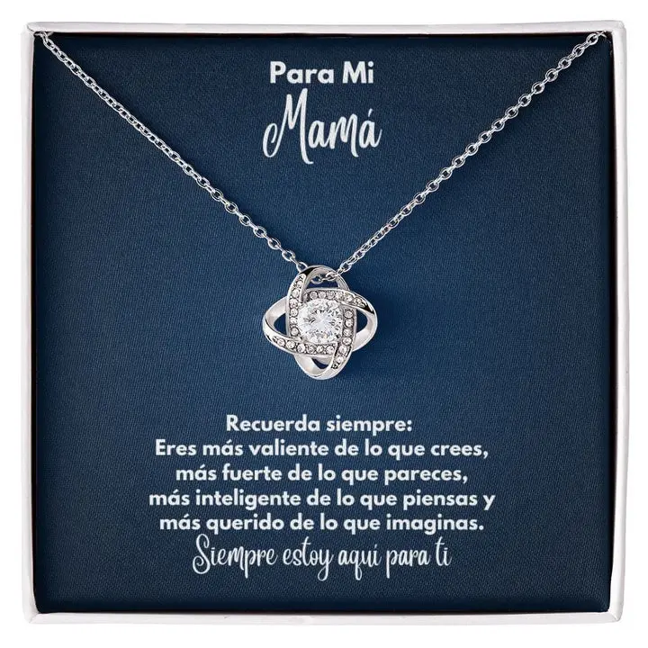 Para Mi Mamá Collar - To My Mom en Español - Recuerda Siempre - Graduación Motivacional, Boda o Regalo de Cumpleaños