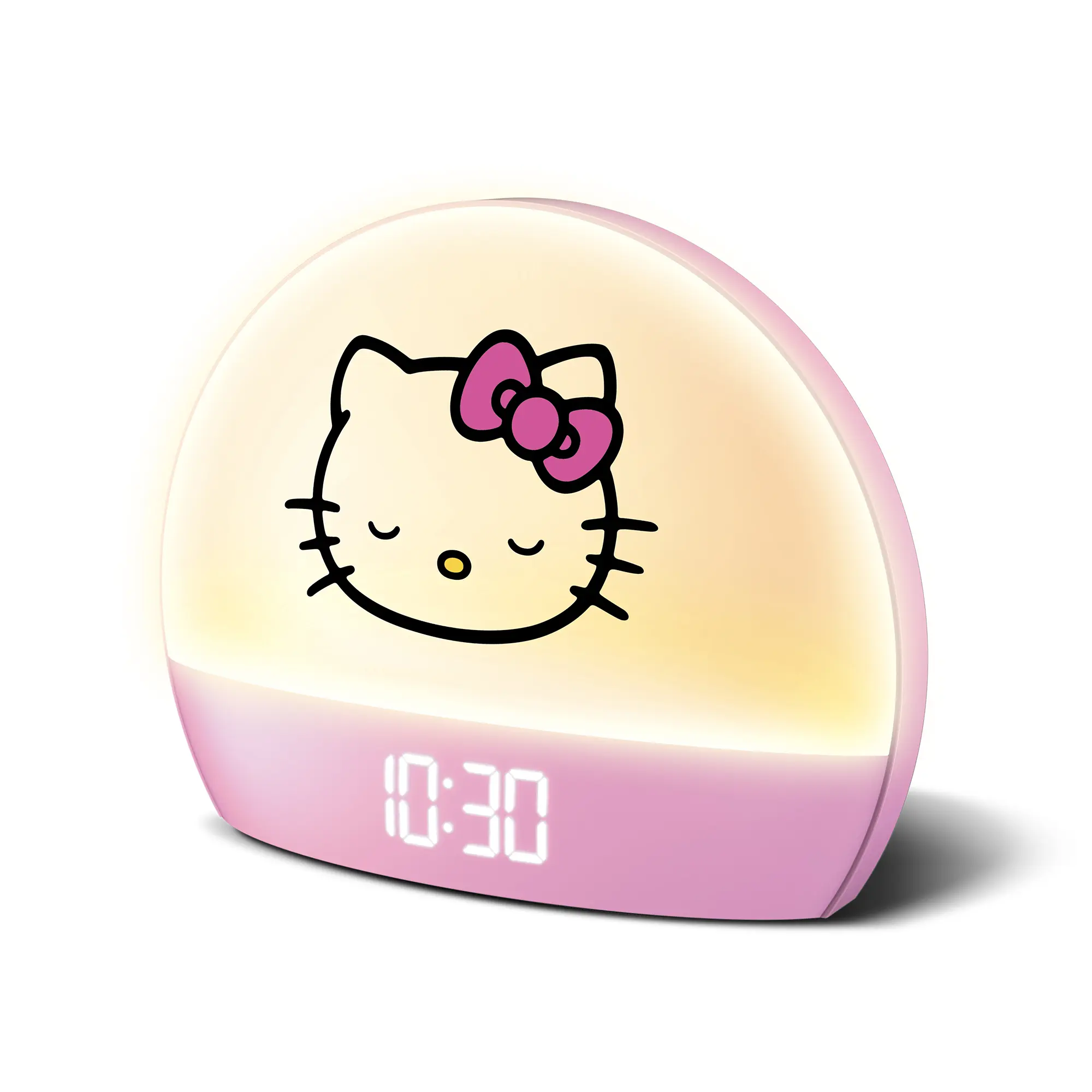 Hello Kitty Digital Sunrise Alarm Clock - Room Decor, Colorful Lights, USB Charging, LED Display, Snooze Function, Lightweight Adult Home Supply, Digital Clock, Led Lights, Sunrise Alarm Clocks