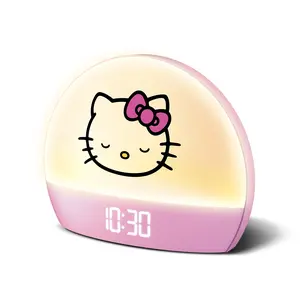 Hello Kitty Sunrise Alarm Clock - Multicolor Lights, USB Charging, LED Display, and Snooze Function