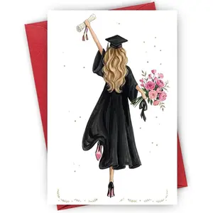 Class of 2026 Main Character Graduation Card for Her, Limited Edition Illustration, Perfect Gift for Graduates, Unique Keepsake