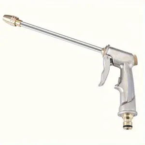 1pc Portable High Pressure Water Hose Nozzle Sprayer, Adjustment Garden Hose Nozzle Heavy Duty Brass Metal Sprayer Car And Pet Washing Adjustable Nozzle