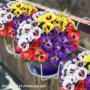 Simulated Flower, 10 Bundles Artificial Flower, Outdoor Artificial Flower, UV Resistant Plant, Suitable for Front Porch Garden Window Box Hanging Flowerpot Decoration, Ornaments, Decorative Flowers