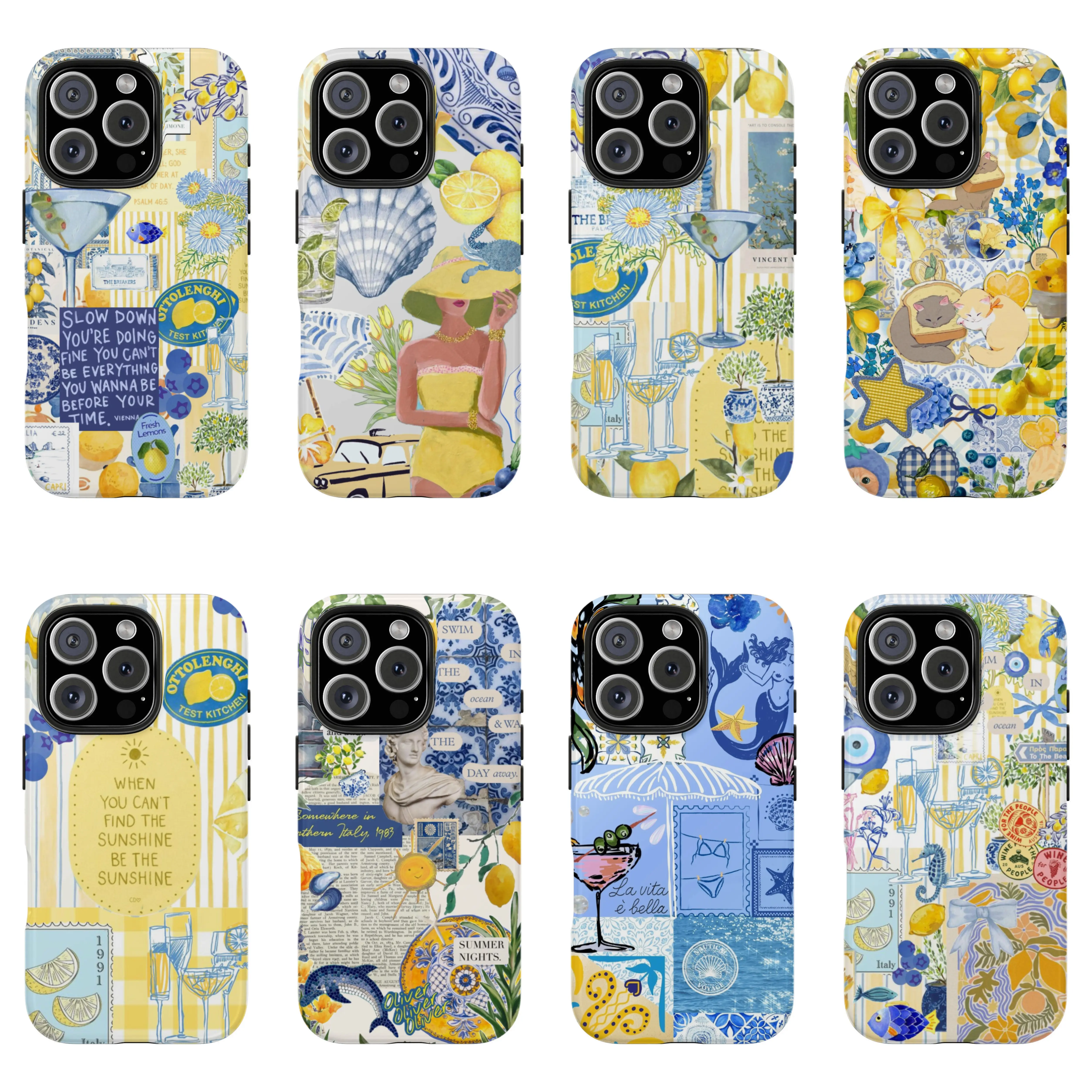 Tough Phone Protective Case for iPhone17 - Colorful Inspirational Quote, Floral & Lemon Design, Cellphone Accessory, Smartphone Shell, Accessories for Women Gift, Mobile Phone Accessory