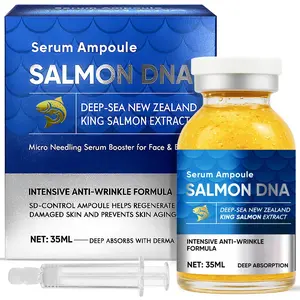 PDRN Salmon DNA Ampoule Serum, Microneedling Booster, Collagen Boost Anti-Wrinkle Scar Repair Serum for Face & Body, 1.2 Fl Oz