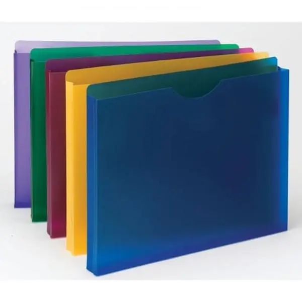 Smead Poly Expanding File Pockets (Model SMD89610) by Smead Manufacturing Company, 1.5 x 9.5 x 11.75 Plastic Pockets with Full-Height Gusset, Keeps Bulky Documents Safe, Secure Within Filing System